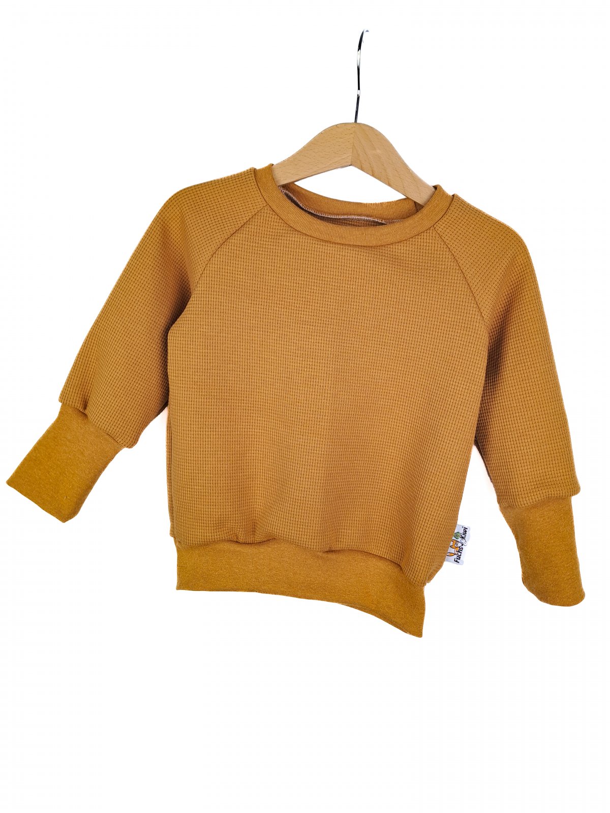 Pullover Waffeljersey curry