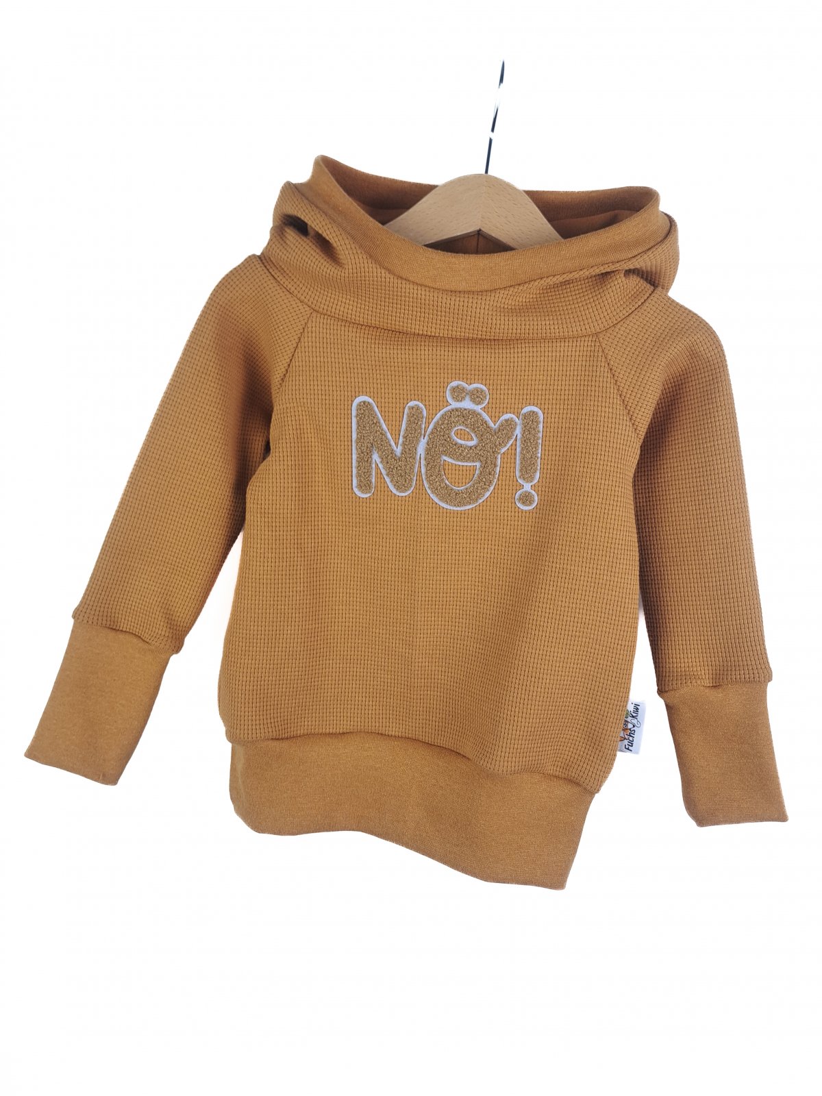 Hoodie Nö Patch taupe/curry