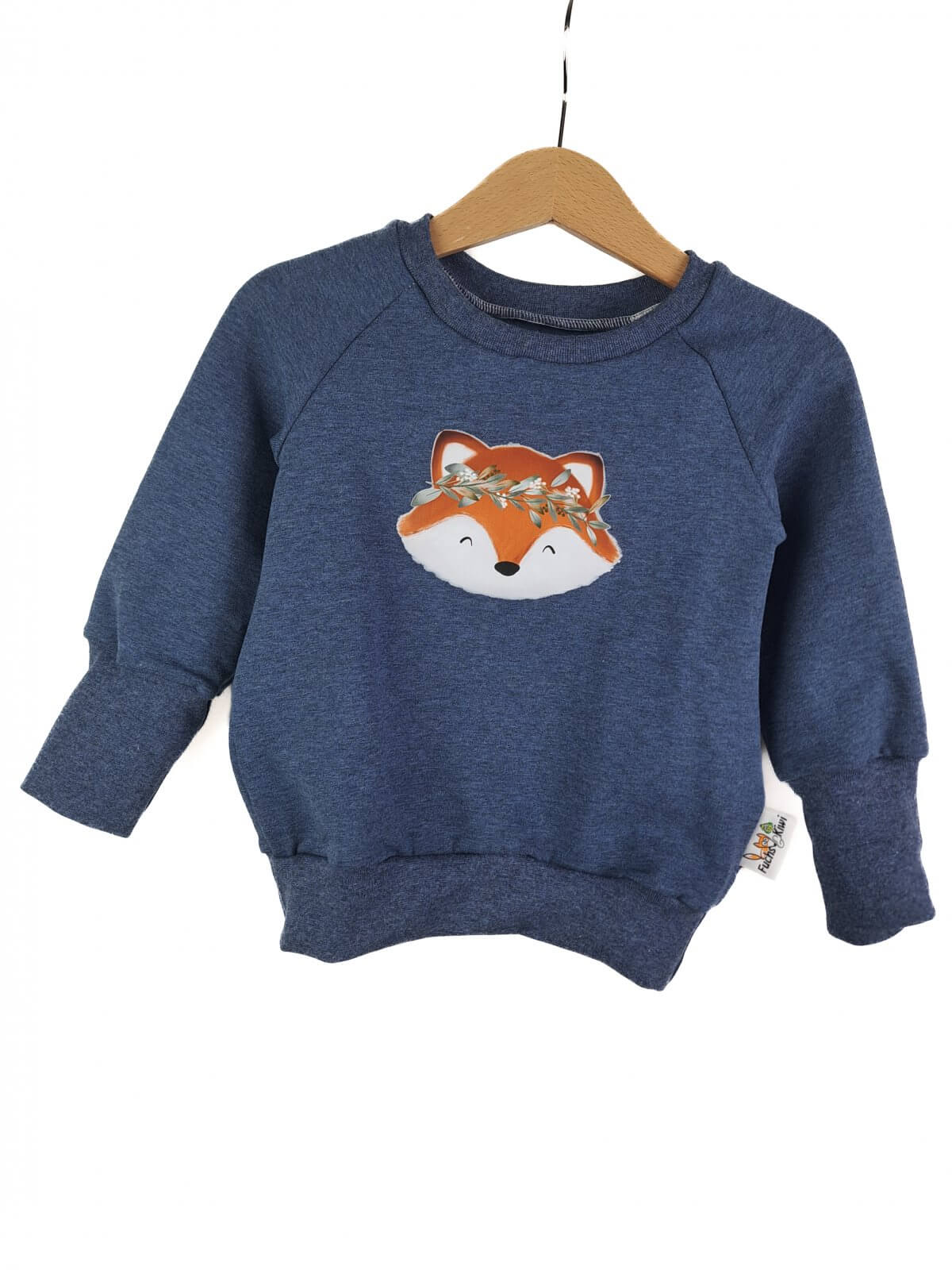 Pullover Fuchsi-Patch blau