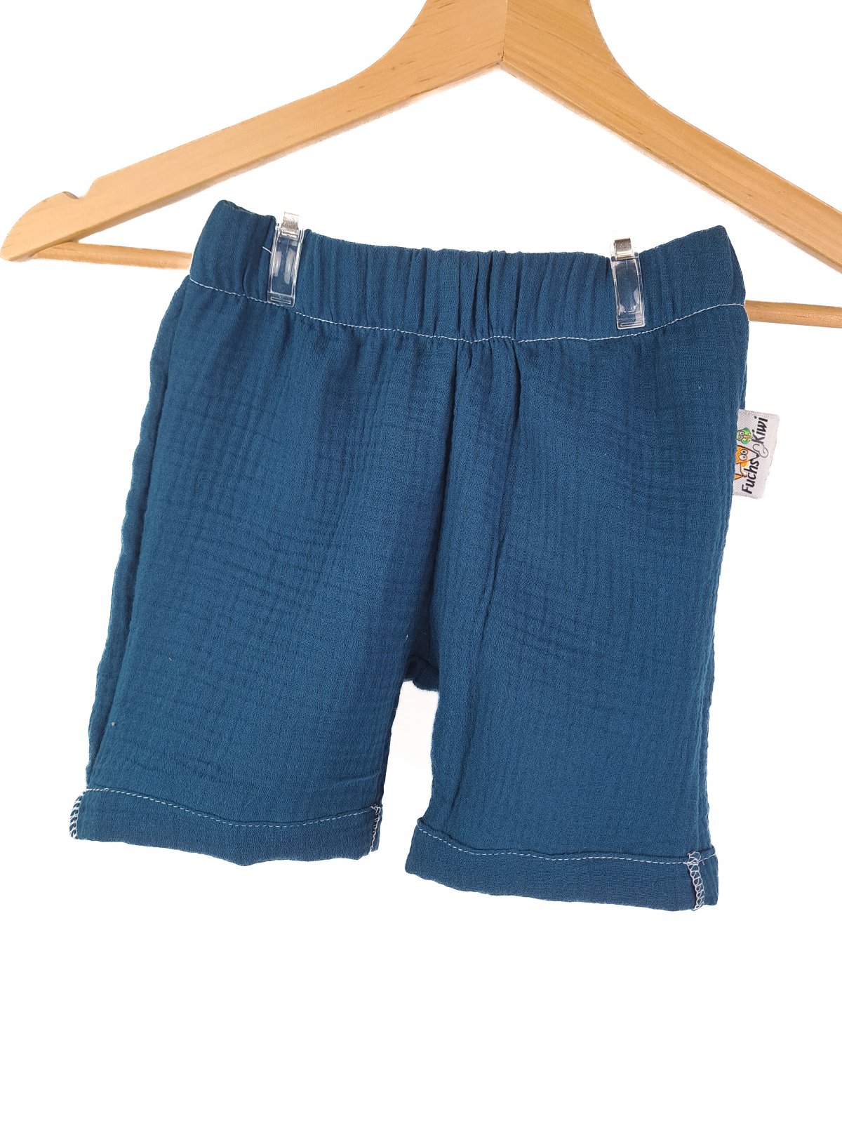 Kurze Shorts Musselin petrol