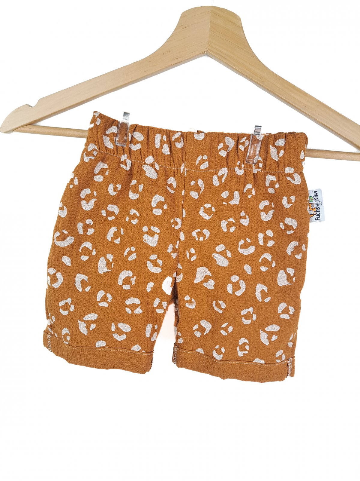 Kurze Shorts Musselin Leo senfgelb