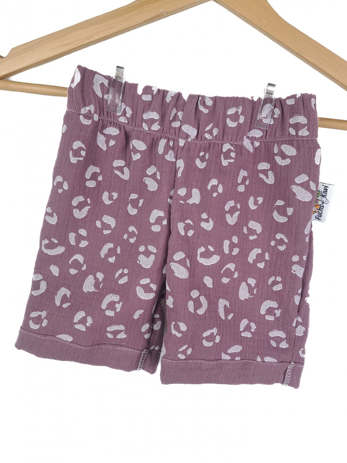 Kurze Shorts Musselin Leo flieder