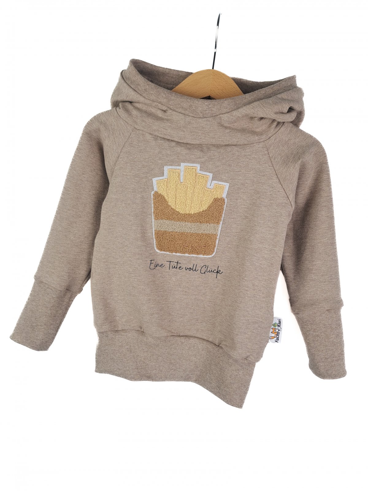 Hoodie Pommes-Patch sand 86/92