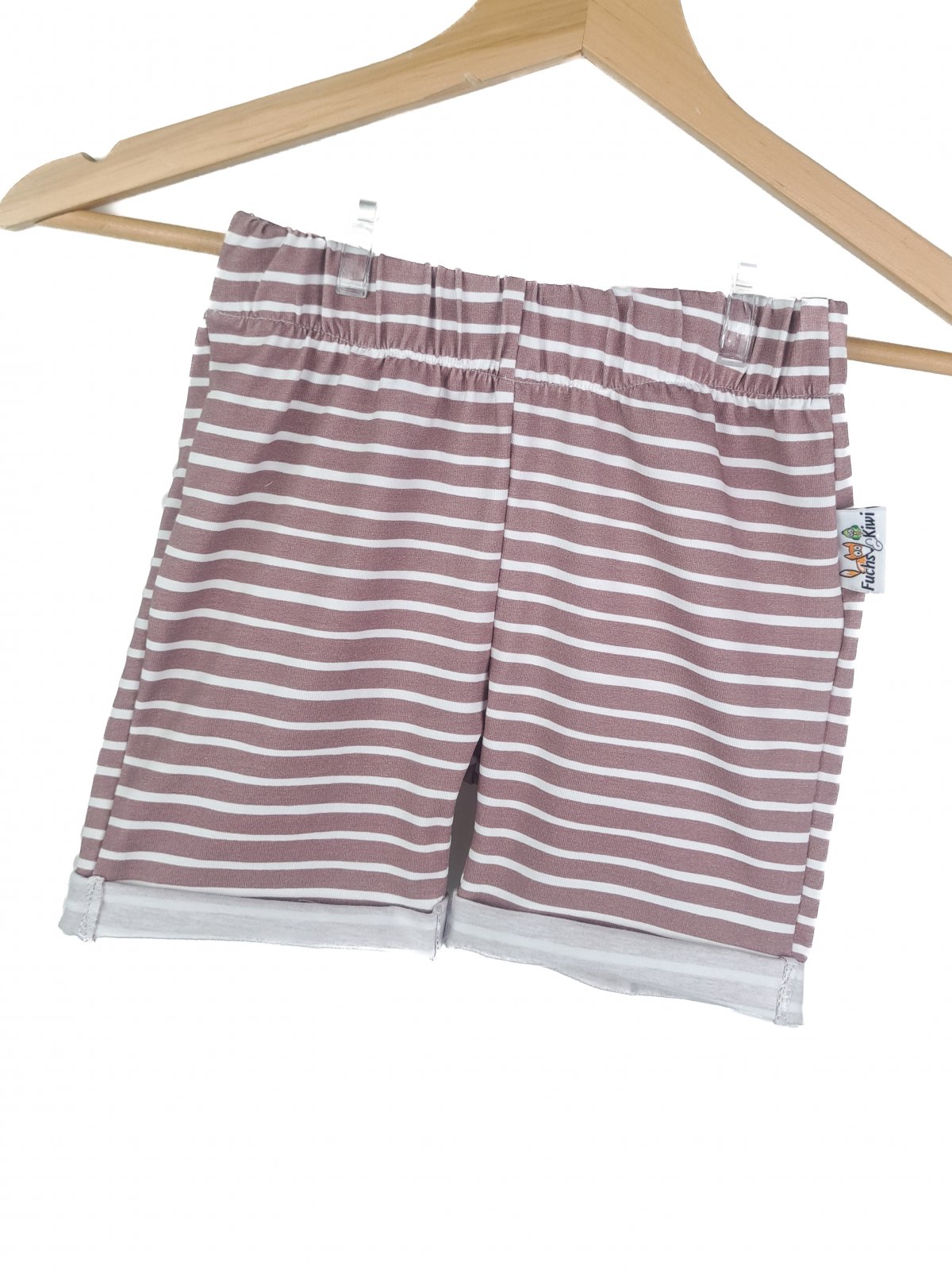 Kurze Shorts Streifen altrosa