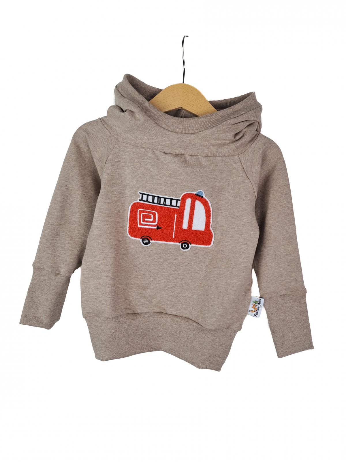 Hoodie Feuerwehr-Patch sand