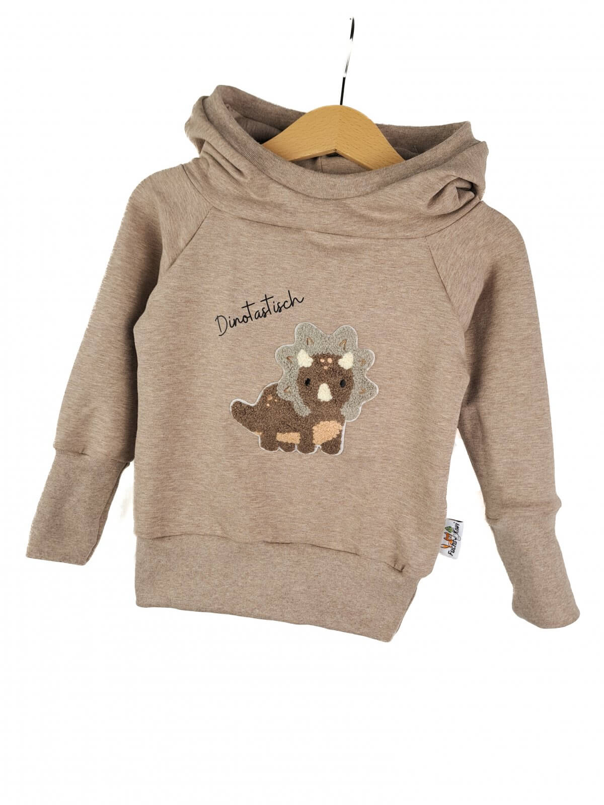 Hoodie Triceratops-Patch sand