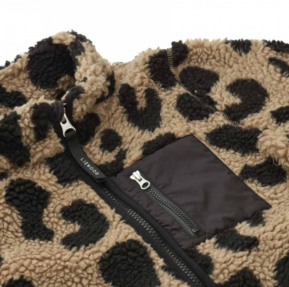 Liewood Nolan Fleece-Jacke mega leo/oat mix