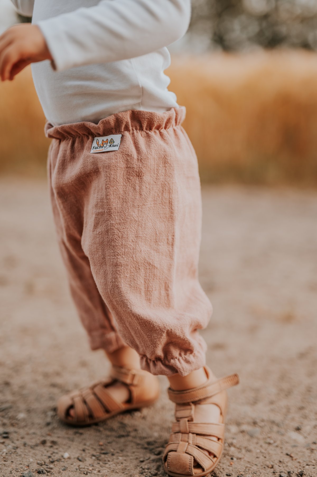 Individuell Kurze Hose Leinen khaki