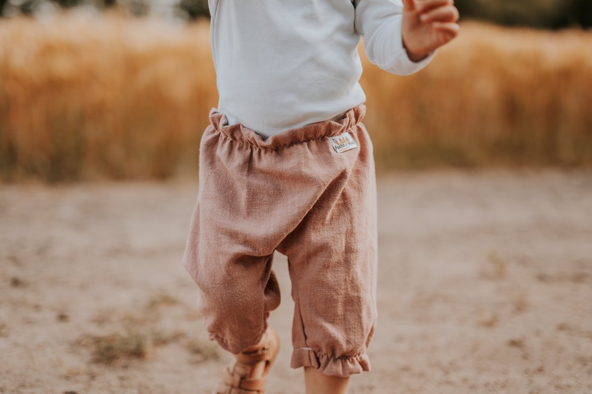 Individuell Kurze Hose Leinen khaki