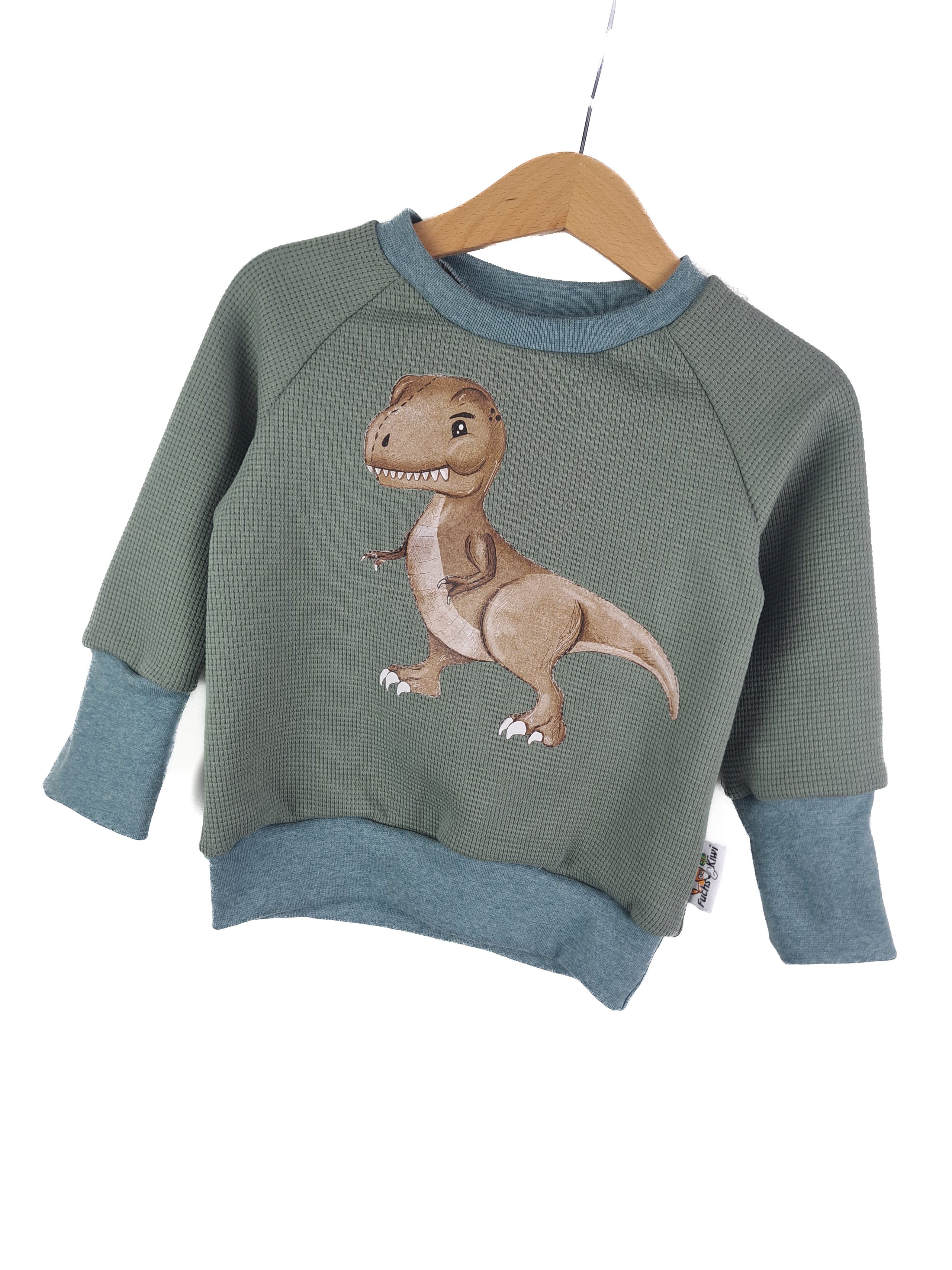 Pullover Dino-Patch altmint