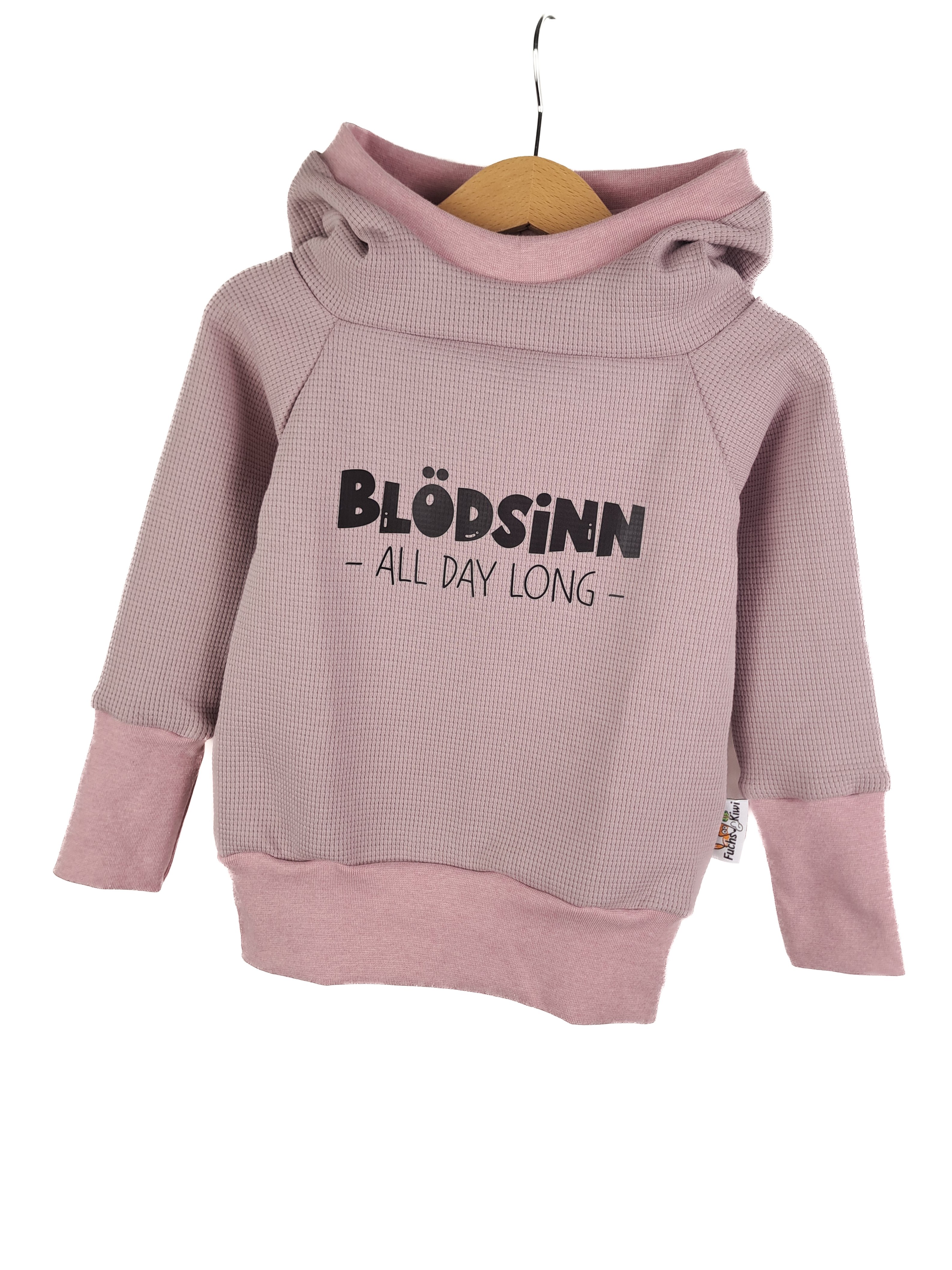 Hoodie Blödsinn All Day long altrosa 86/92