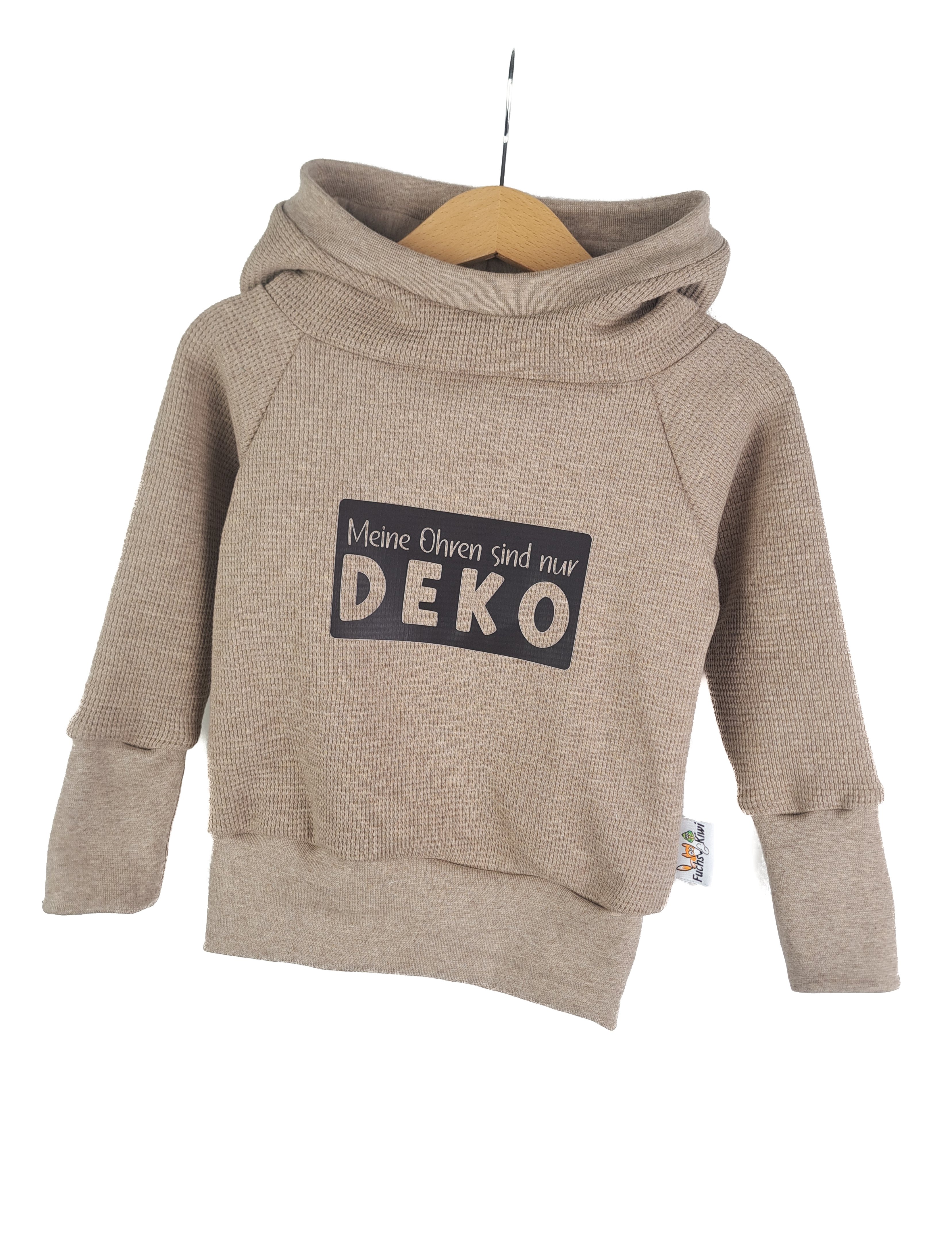 Hoodie meine Ohren sind nur Deko sand 86/92