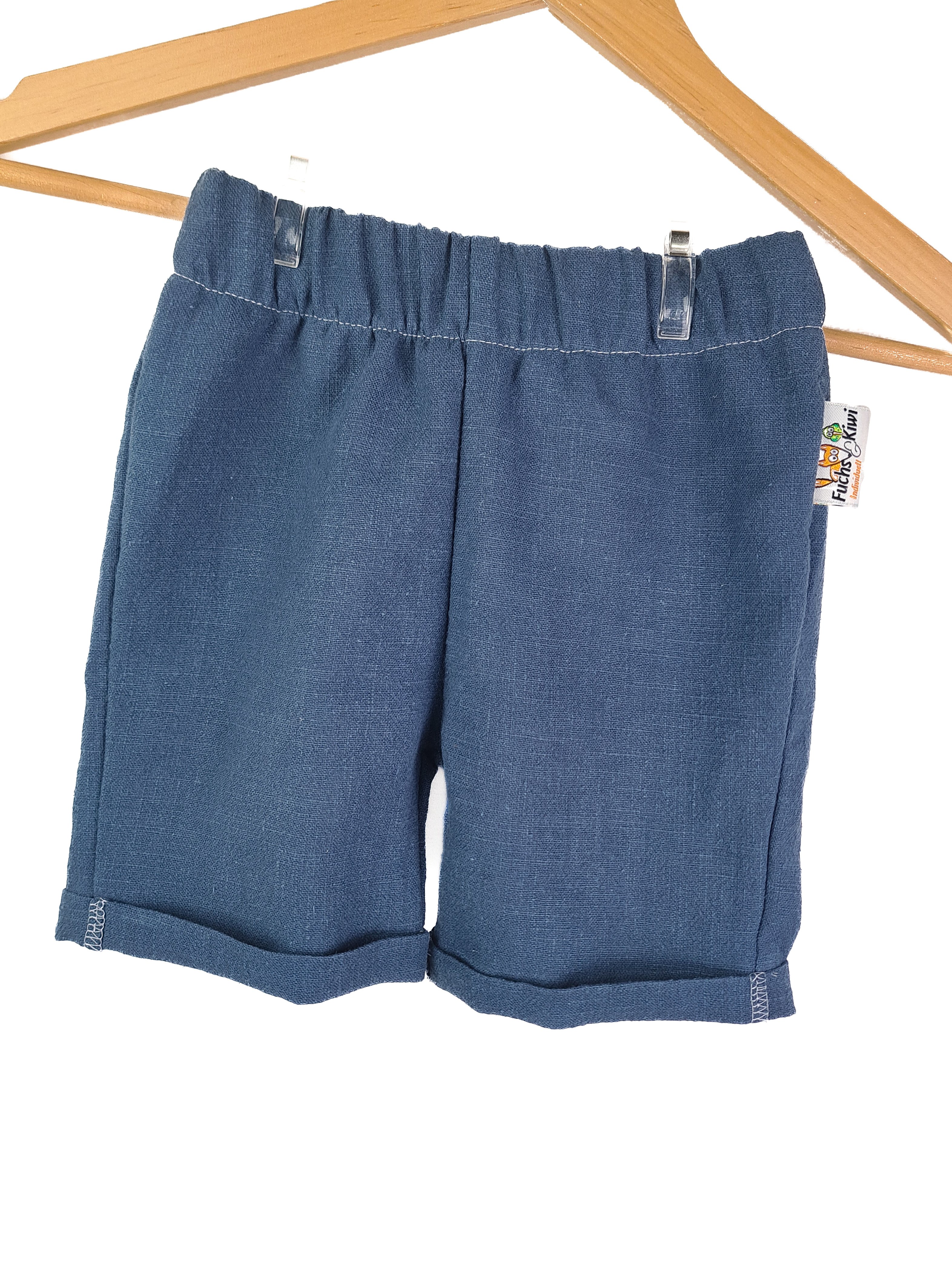 Indi Kurze Shorts Leinen blau