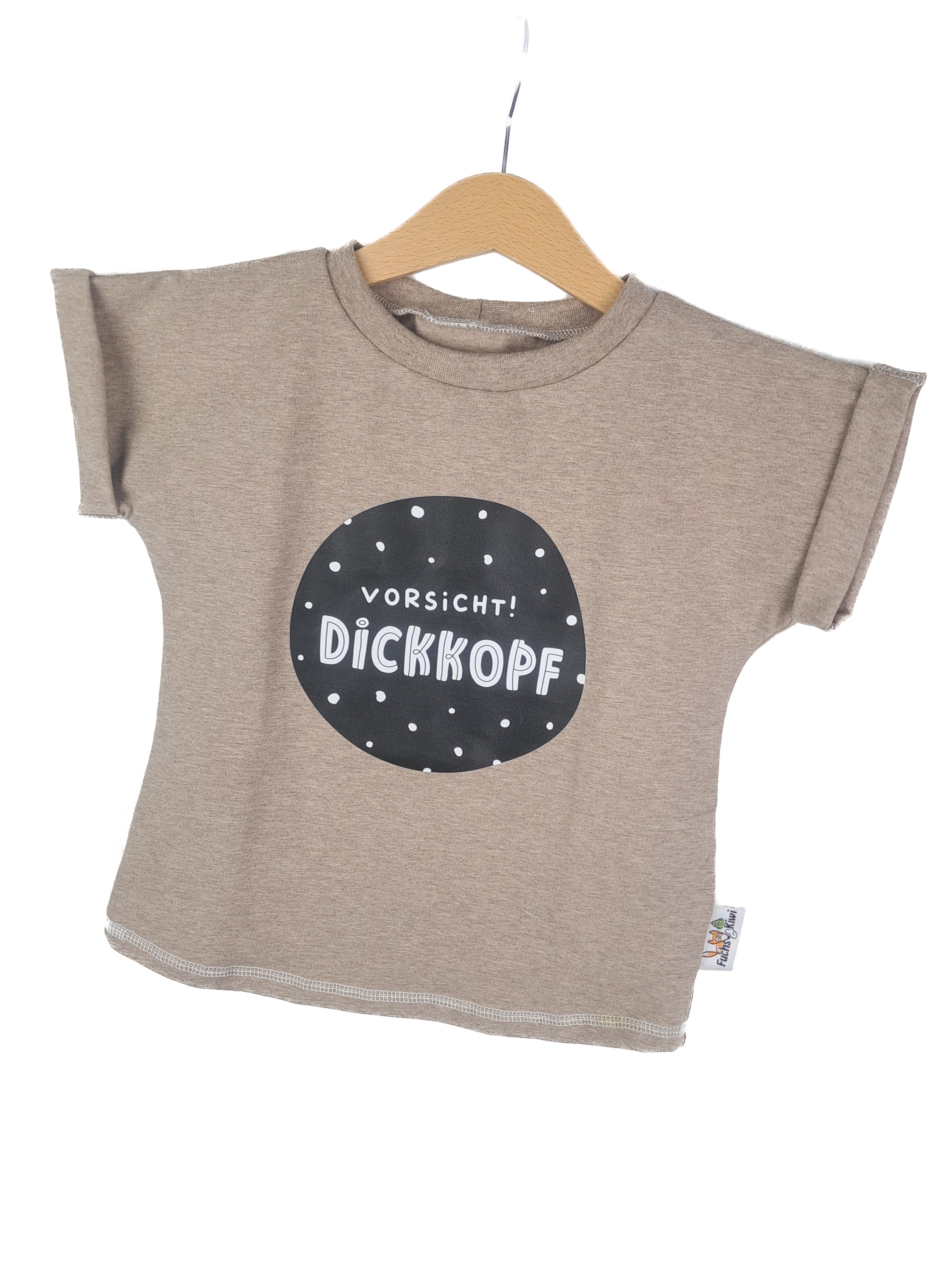 Shirty Vorsicht Dickkopf-Patch sand