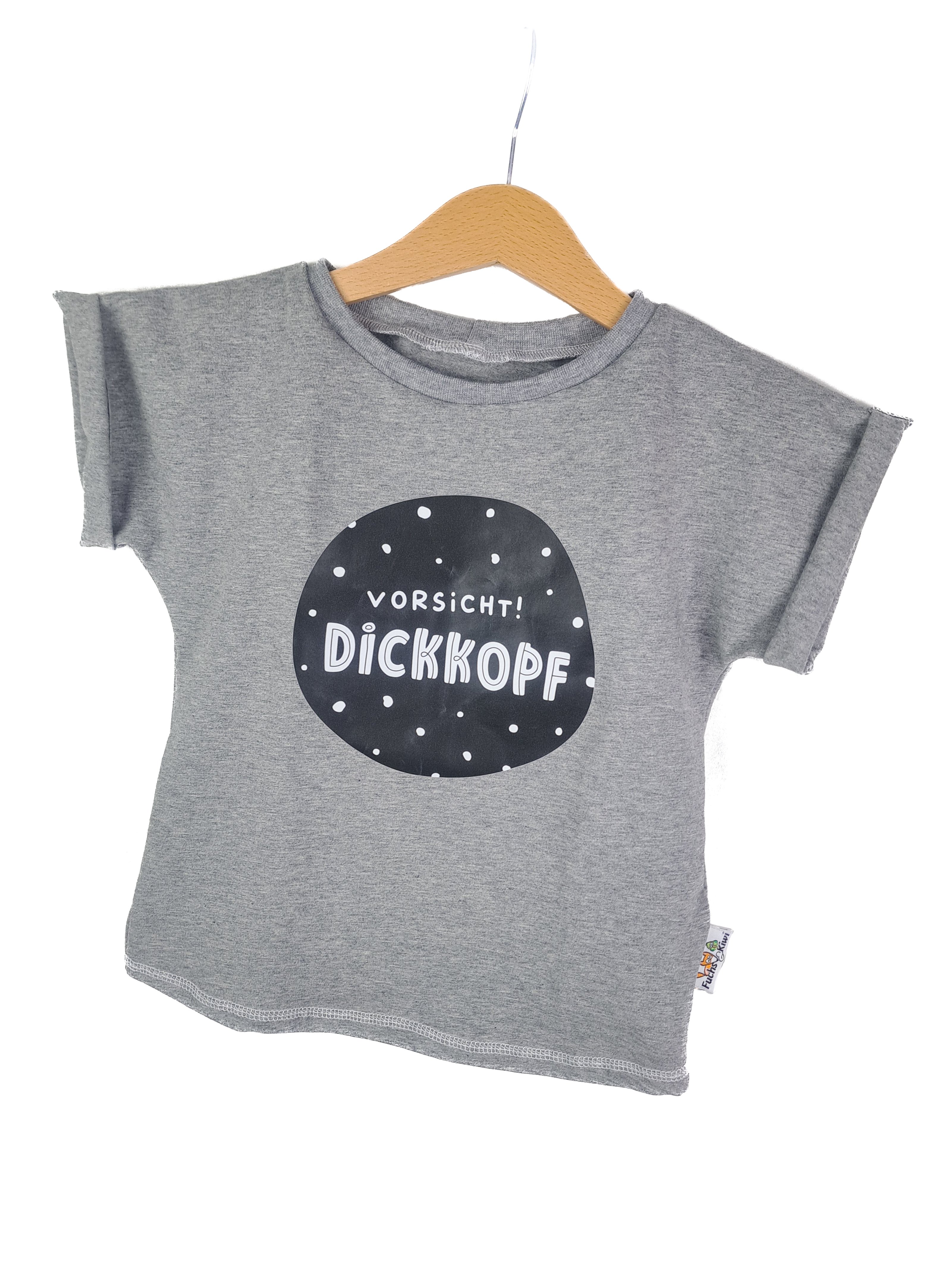 Shirty Vorsicht Dickkopf-Patch grau