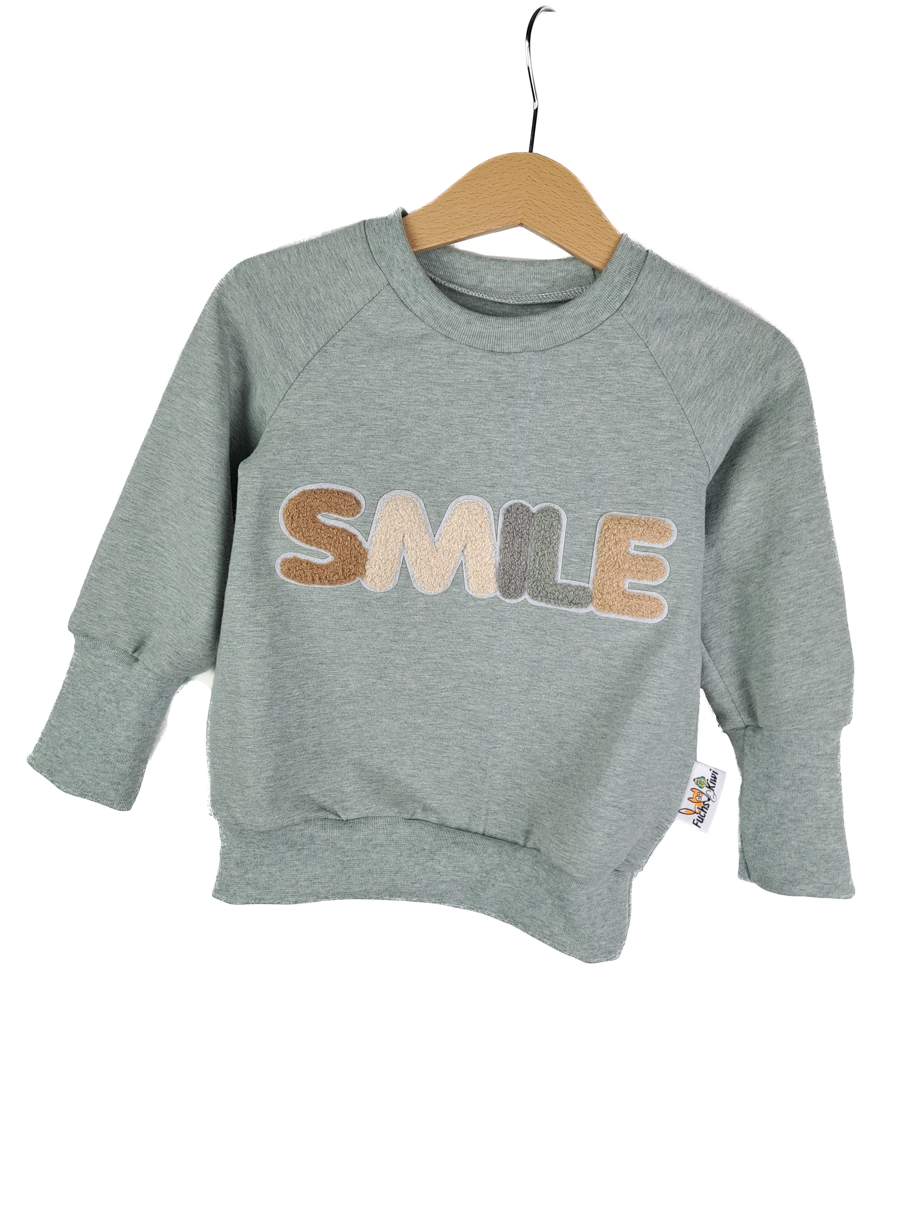 Pullover Smile-Patch mint