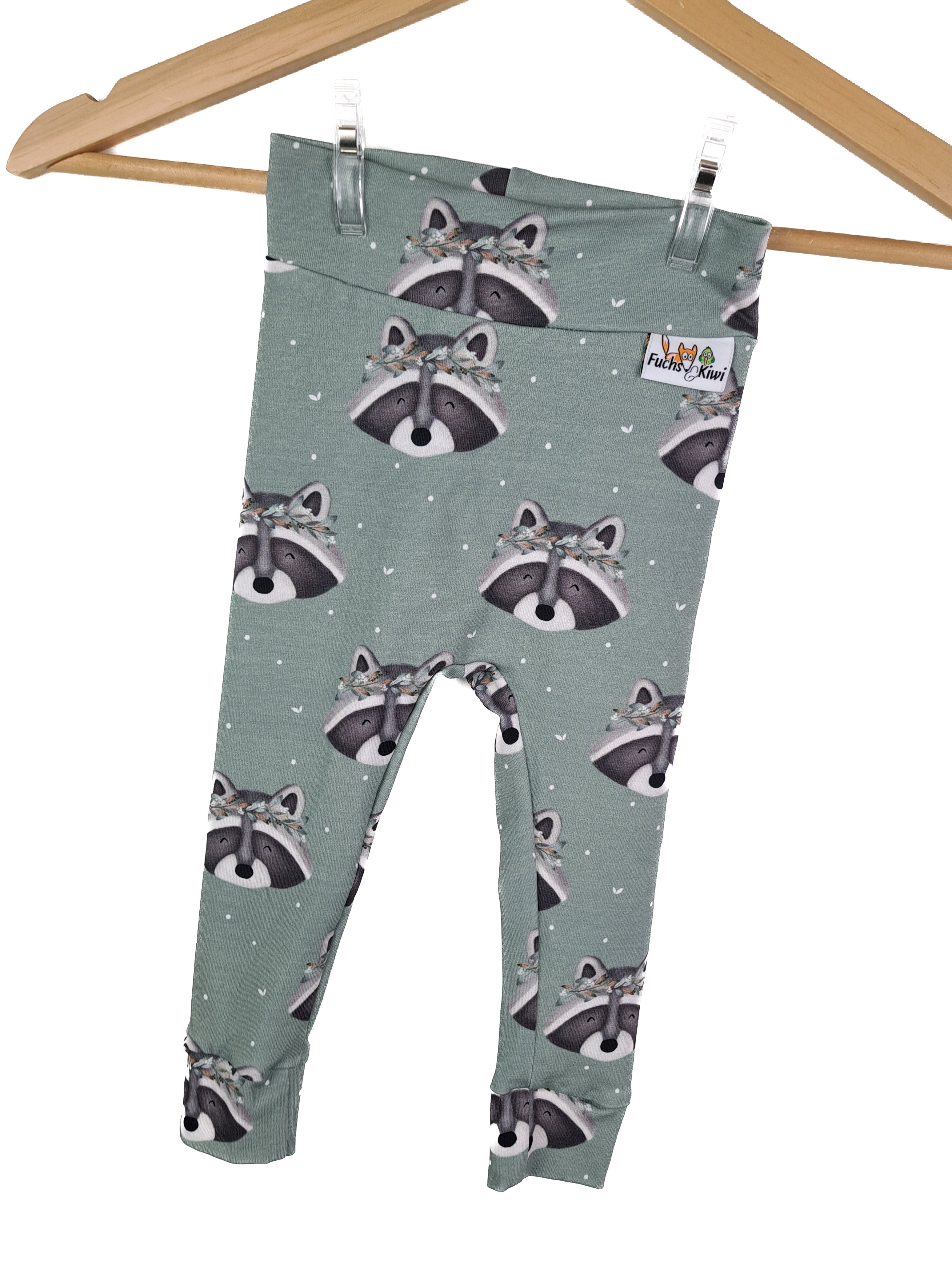 Leggings Waschbär altmint