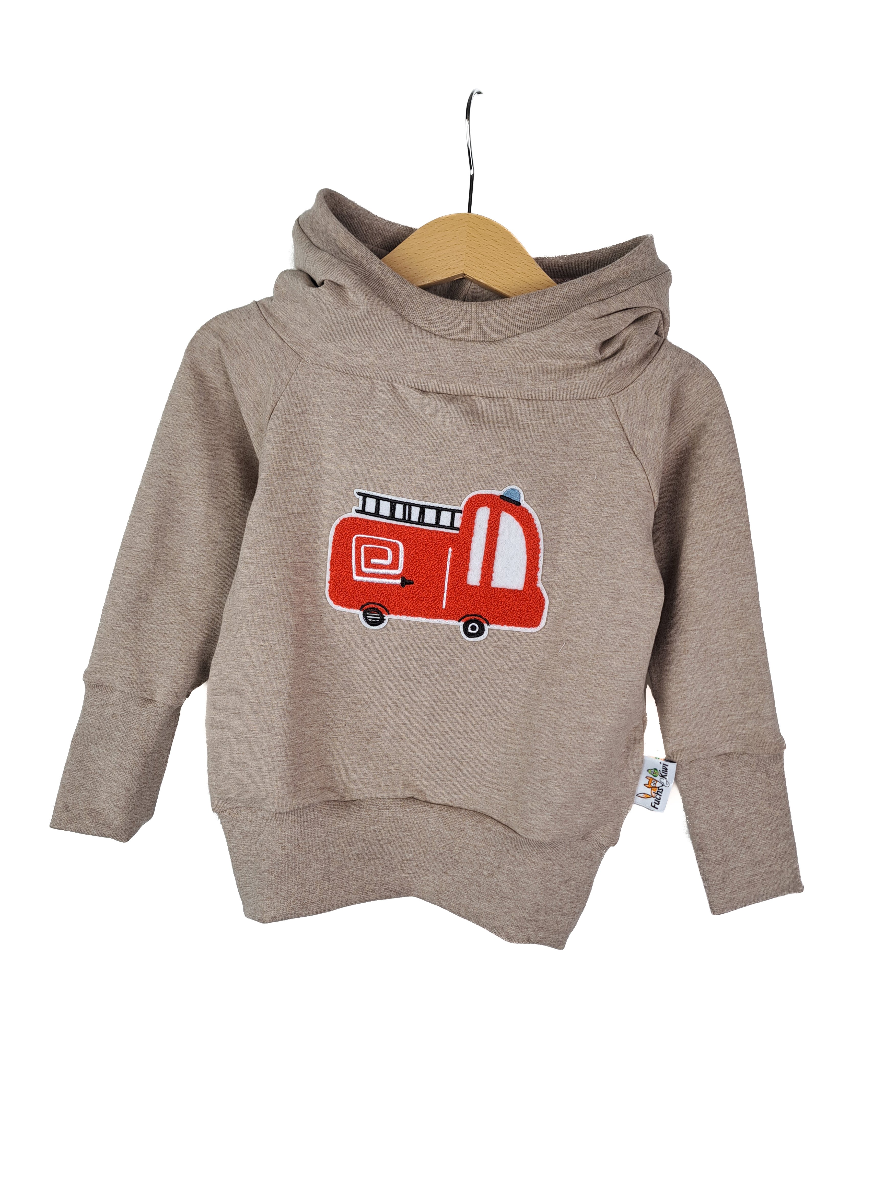 Hoodie Feuerwehr-Patch sand