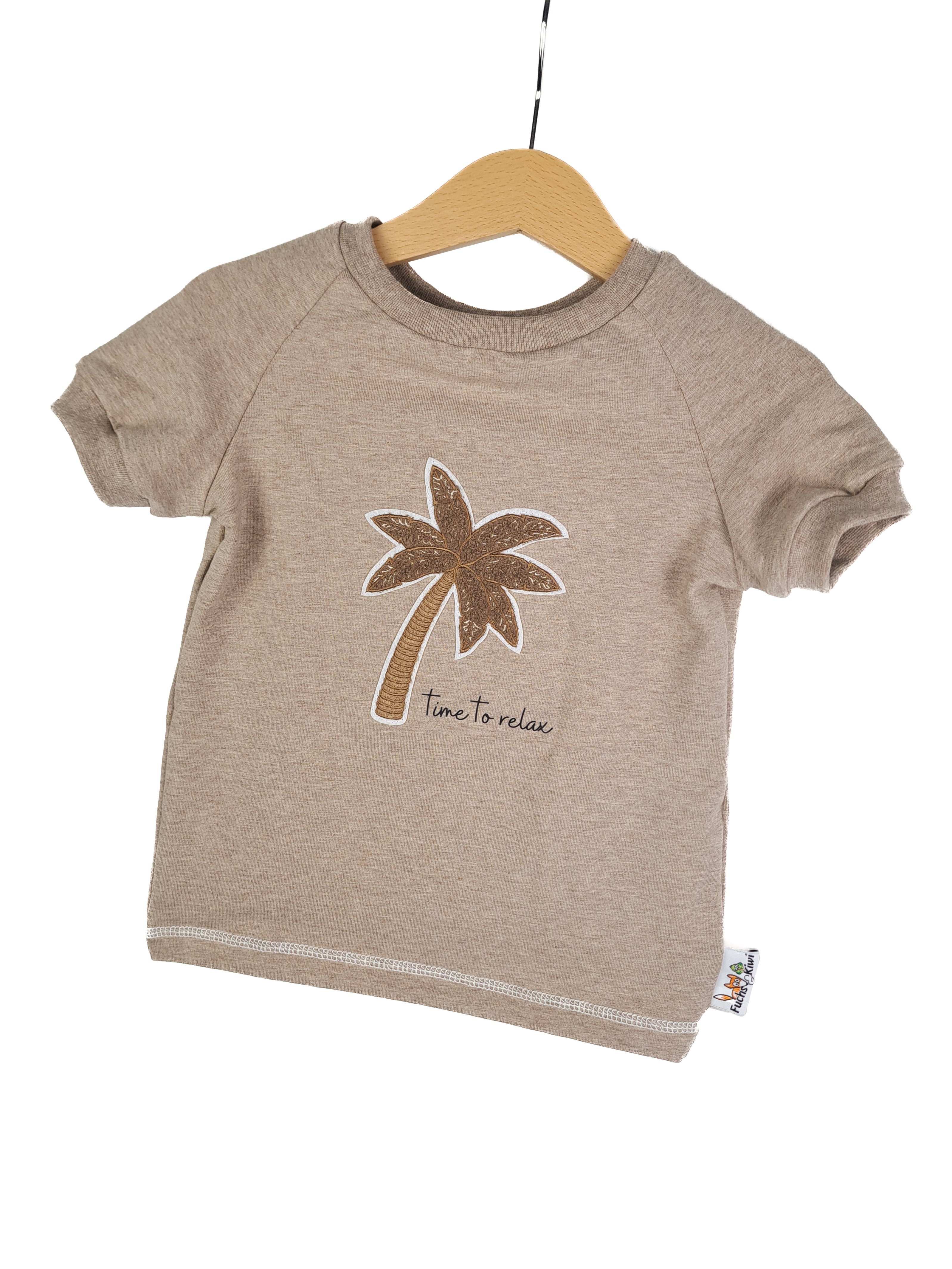 T-Shirt Palme-Patch sand 86/92