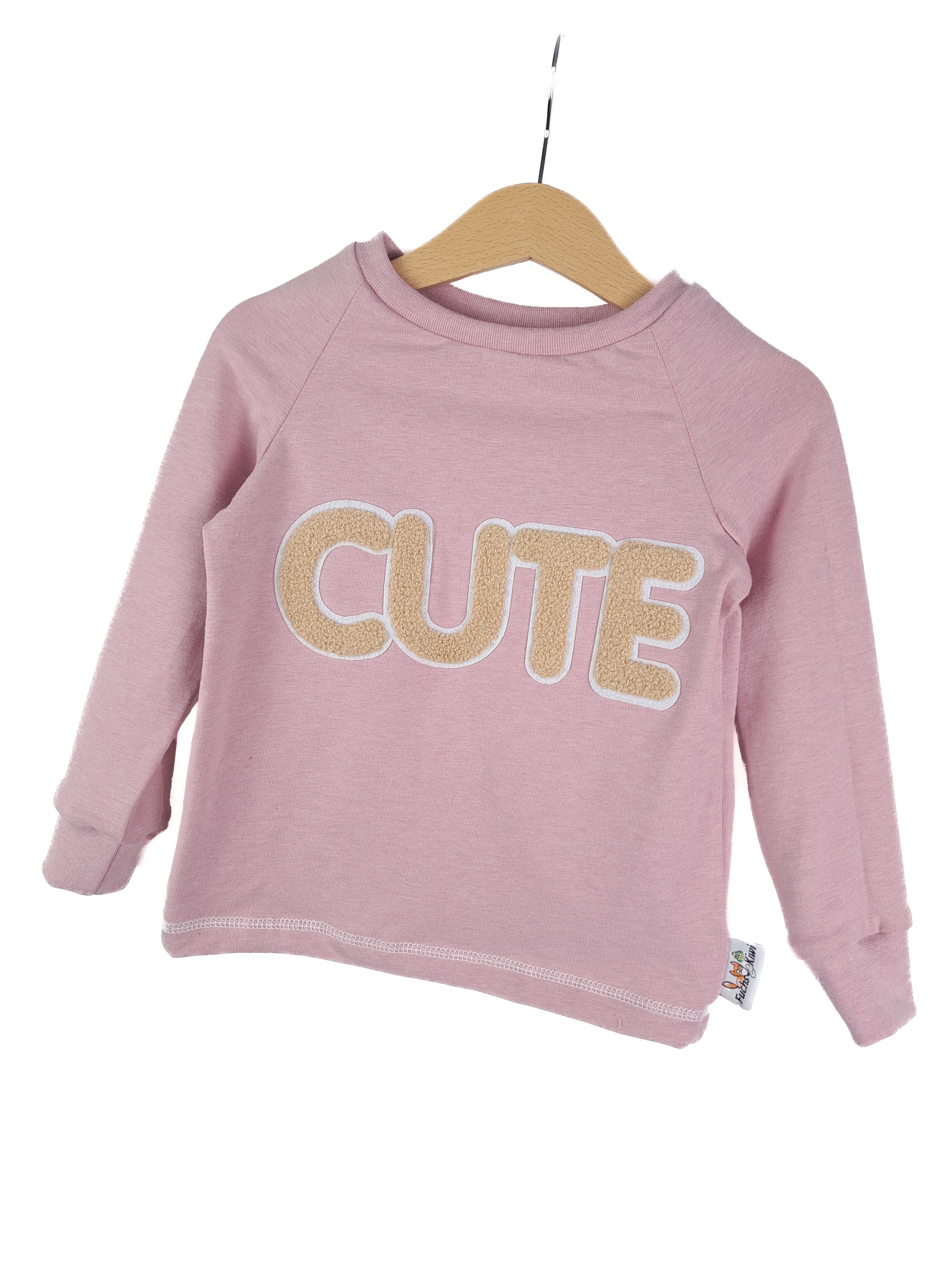 Langarmshirt Cute-Patch rosa