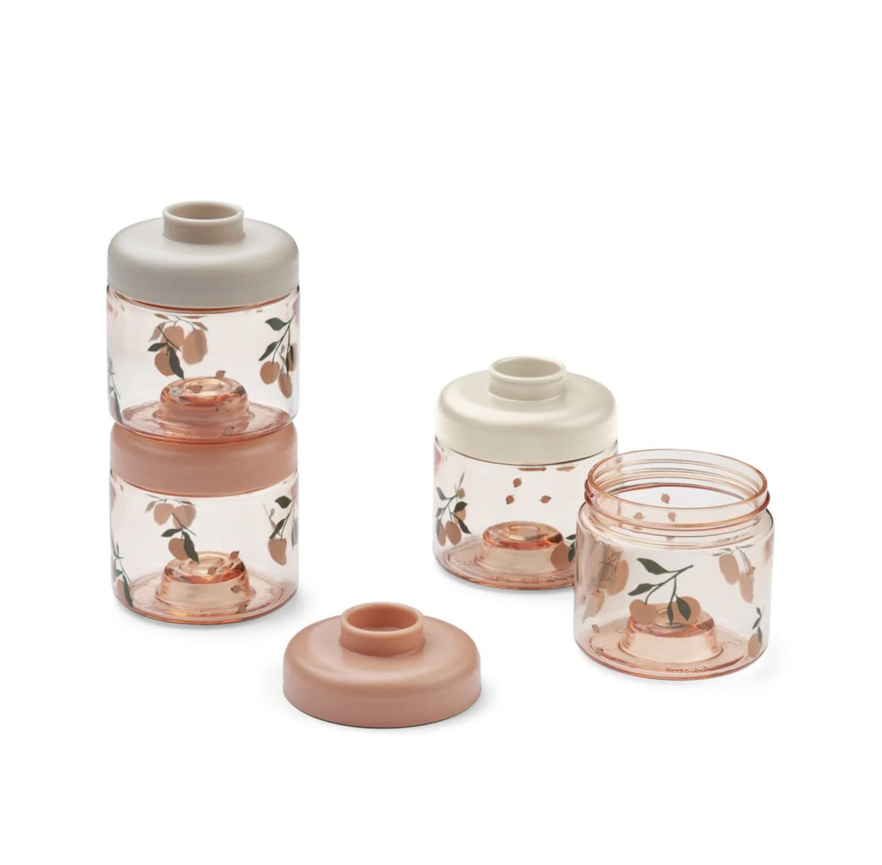 Liewood Dominique Babynahrungsbox 4er-Pack peach/sea shell