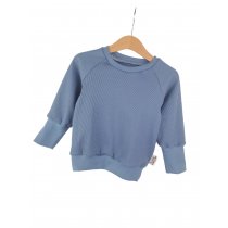 Pullover Feinripp rauchblau 86/92