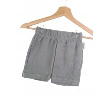 Kurze Shorts Musselin grau 86/92