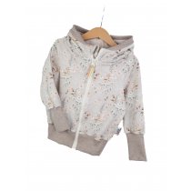 Sweatjacke Blümchen sand