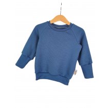 Pullover Waffeljersey jeansblau