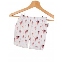 Kurze Shorts Musselin Rosen beere 86/92