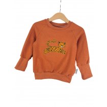 Pullover Leopard-Patch rost