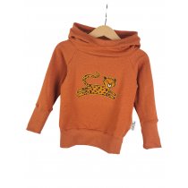 Hoodie Leopard-Patch rost 86/92 