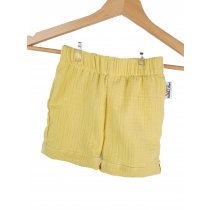 Kurze Shorts Musselin zitrone 86/92