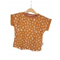 T-Shirt mit Umschlagarmen Musselin Leo senfgelb 50/56