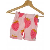 Kurze Shorts Musselin Erdbeeren 86/92