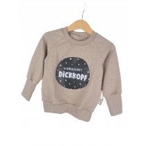 Pullover Vorsicht Dickkopf-Patch sand