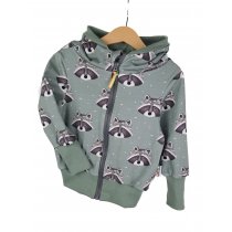 Sweatjacke Waschbär altmint