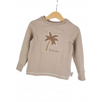 Langarmshirt Palme-Patch sand 86/92 