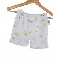 Kurze Shorts Musselin Zitronen