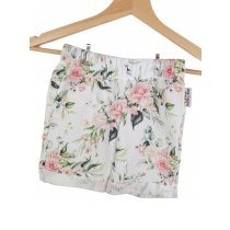 Kurze Shorts Musselin Eukalyptus mit Rosen