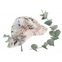 Sommerhut Musselin Eukalyptus mit Rosen