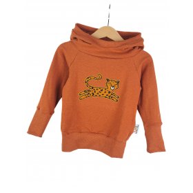 Hoodie Leopard-Patch rost