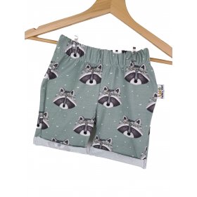 Kurze Shorts Waschbär altmint