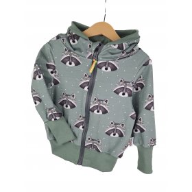 Sweatjacke Waschbär altmint