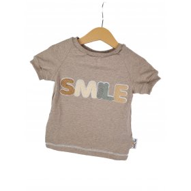 T-Shirt Smile-Patch sand