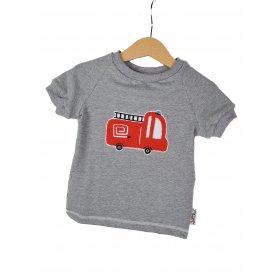 T-Shirt Feuerwehr-Patch grau