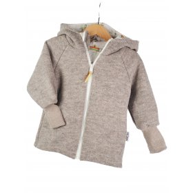 Walkjacke sand meliert mit Gänseblümchen