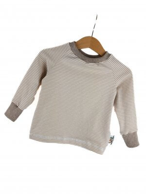 Langarmshirt Streifen beige