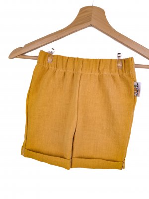 Indi Kurze Shorts Leinen senfgelb