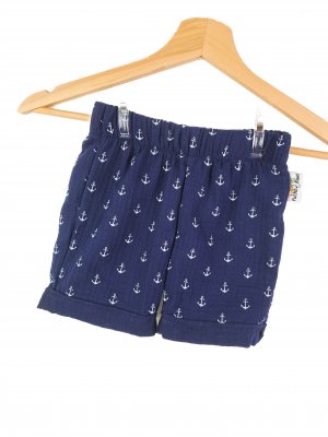 Kurze Shorts Musselin Anker dunkelblau